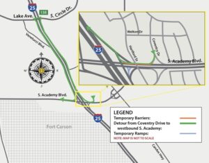 3 MAMSIP July 16 A map of the closures and detours.