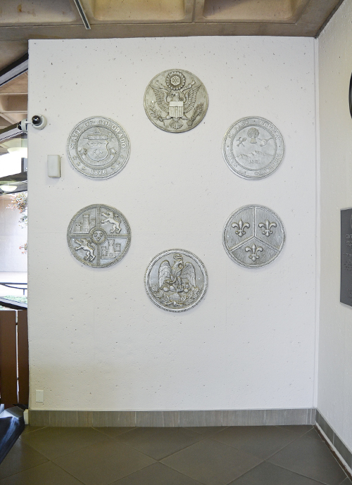 Silver Seals group of six Silver Seals