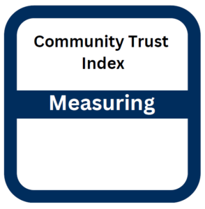 A blue box indicating that Community Trust is still being measured