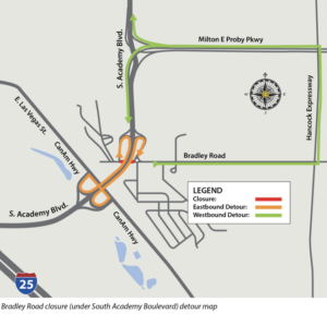 MAMSIP July 16 A map of the closures and detours.