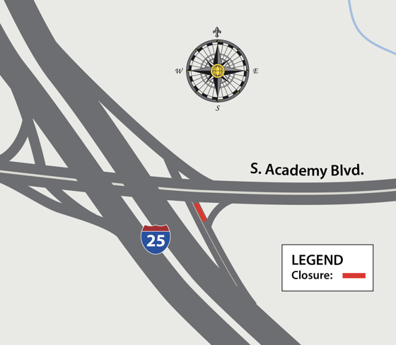 South Academy Closure Map Detour Map